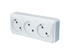 LIDER НОВА Розетка тримісна LRO16-850