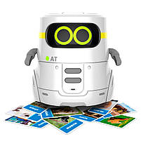 Розумний робот з сенсорним керуванням та навчальними картками, інтерактивний, білий, Kiddisvit, AT002-01-UKR, фото 5
