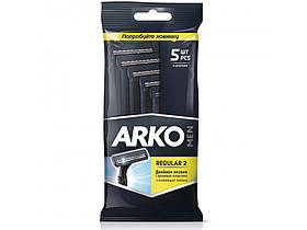 Станки  для гоління Arko Regular 2 подвійне лезо 5 шт (8690506414146)