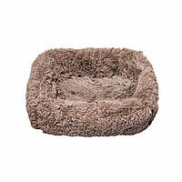 Лежак плюшевий для собак Milord PONCHIK XL 95*70*2 см (коричневий)
