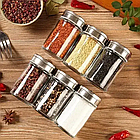 Баночки для спецій на підставці, що крутиться, 7 предметів, Spices set / Набір для спецій, 6 баночок і підставка, фото 8