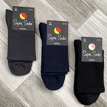 Шкарпетки чоловічі махрова стопа бавовна Super Socks, арт. 005, розмір 39-42, асорті, 08915