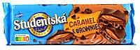 Молочный и черный шоколад STUDENTSKA Caramel & Brownies , 240 гр