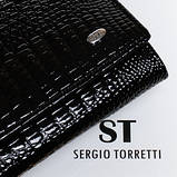 Жіночий шкіряний гаманець SERGIO TORRETTI на магнітах, фото 3