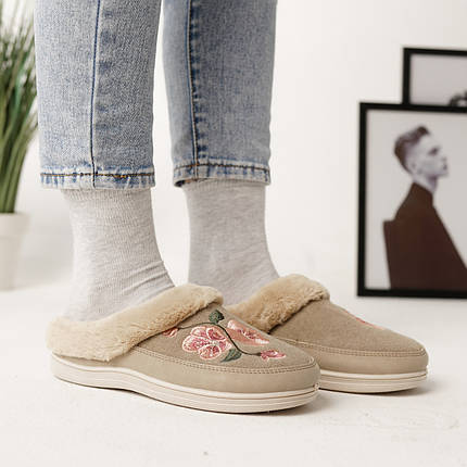 Жіночі капці для дому бежеві, фото 1