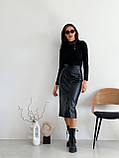 Жіноча спідниця екошкіра, фото 3