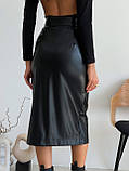 Жіноча спідниця екошкіра, фото 5