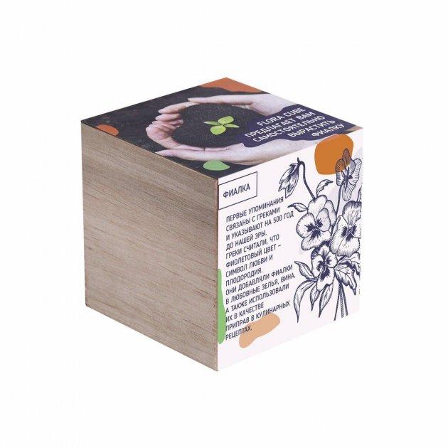 Подарочный набор для выращивания растений FLORA CUBE "Фиалка" оставить отзыв - фото 2 - id-p1708323488