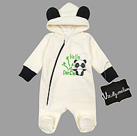 Флісовий комбінезон із підкладкою і капюшоном Panda