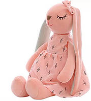 Мягкая игрушка Зайка сплюшка 40 см Розовый
