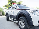 Накладки на арки коліс (бушвакеры) для Mitsubishi L200, Мітсубісі Л200 2015+, фото 2