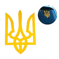 Наклейка на авто герб Украины золотой 10х15 см, наклейки на стекло авто | герб наклейка на авто (ST)