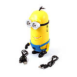 Аудіо колонка Міньйон microSD / USB + MP3 Радіо, фото 3
