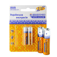 Батарейки Аско Укрем Super Alkaline ААА LR03 (2 шт)