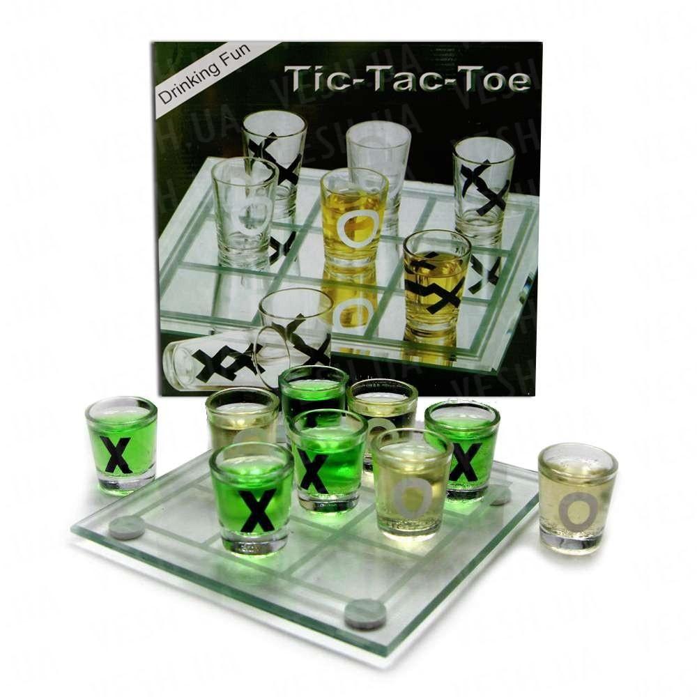 Алкогольна гра хрестики - нулики №088м (22х22 см), фото 1