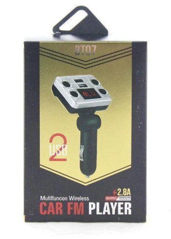 Автомобільний Fm модулятор трансмітер H7BT з Bluetooth, aux/ microSD/usb 2