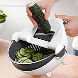 Багатофункціональна обертається овочерізка WET BASKET VEGETABLE CUTTER, фото 4