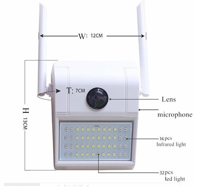 Камера видеонаблюдения домофон с LED фонарем D2 WIFI IP with light 2.0mp - фото 8 - id-p1708367753