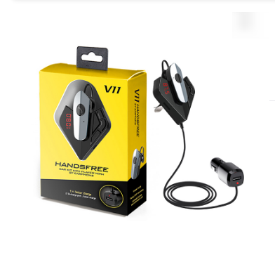 Автомобільний трансмітер FM модулятор V11 BT +earphone, Bluetooth, fm-передавач, MP3-плеєр і USB зарядний, фото 1
