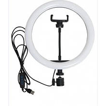 Кільцева LED лампа LC-666 , 1 кріплення телефону, USB (26см)
