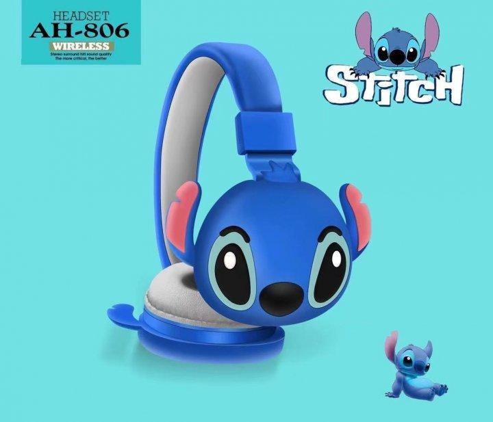 Дитячі бездротові навушники з мікрофоном AH-806 Stitch "Стич"