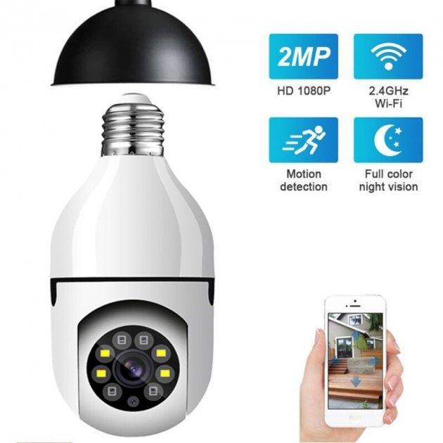 Панорамна IP WiFi камера відео для Kerui CAMERA CAM L1 E27 WIFI IP 360/90, фото 1