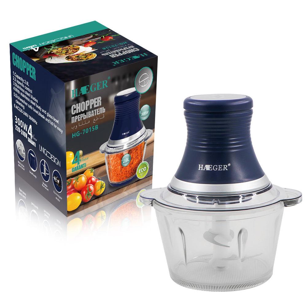 Змельчитувач 2л пластик Haeger HG7015, фото 1