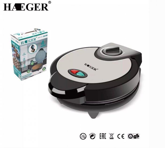 Вафельниця електрична Haeger 220 для тонких вафель і трубочок, фото 1