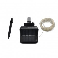 Гірлянда роса Copper Solar 100M-5 вулична з акумулятором і сонячною панеллю 10м (Мульти Різнобарвна), фото 1