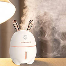 Зволожувач повітря дитячий Humidifier Rabbit LED 2в1 і ароматизатор c підсвічуванням аромадиффузор Зайчик