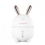 Зволожувач повітря дитячий Humidifier Rabbit LED 2в1 і ароматизатор c підсвічуванням аромадиффузор Зайчик, фото 6