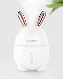 Зволожувач повітря дитячий Humidifier Rabbit LED 2в1 і ароматизатор c підсвічуванням аромадиффузор Зайчик, фото 7