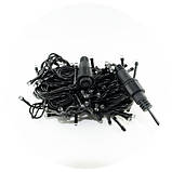 Вулична новорічна світлодіодна гірлянда 2.5 Line 100B-U синя 100Led 10 м, прозорий провід, фото 3