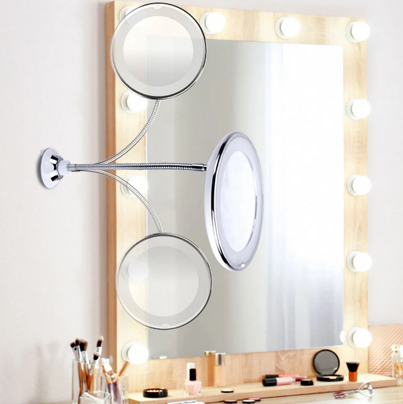 Зеркало для макияжа Flexible Mirror с подсветкой на гибкой ножке ( WO-30) - фото 9 - id-p1708371200