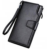 Чоловічий гаманець кланч портмоне барсетка гаманець Baellerry business S1063 Black, фото 7
