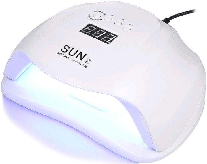 Лампа для манікюра Nail Lamp SUN X 54W для покриття нігтей гель ласий, гелем UV/LED White