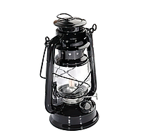 Керосиновая лампа портативная с ветрозащитой 24 см Metrox "Огонёк" Черный