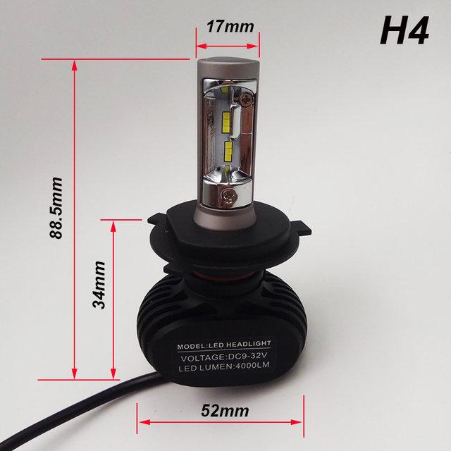 Світлодіодні LED лампи для фар автомобіля S1-H4