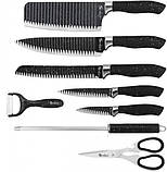 Набір кухонних ножів Unique UN-1831 з рухомою підставкою 9 предметів для кухні кухонні ножі, фото 5