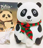 Ночник-світильник силіконовий на акумуляторі з різними кольорами підсвічування Панда, фото 6