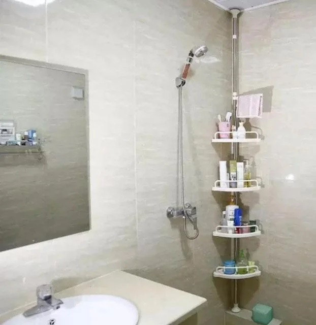 Угловая полка для ванной Multi Corner Shelf, 4 уровня, 3,2 м - фото 3 - id-p1708371422