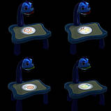 Дитячий стіл проектор для малювання зі світлодіодним підсвічуванням, синій, фото 7