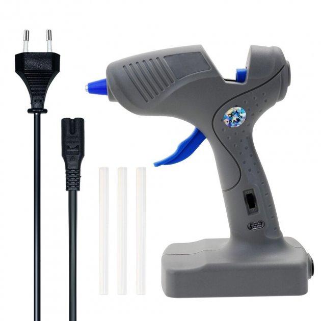 Клеєвий пістолет для сиконового клею від мережі і батарейок JDER 2 в 1 S-609, фото 1