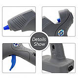 Клеєвий пістолет для сиконового клею від мережі і батарейок JDER 2 в 1 S-609, фото 4