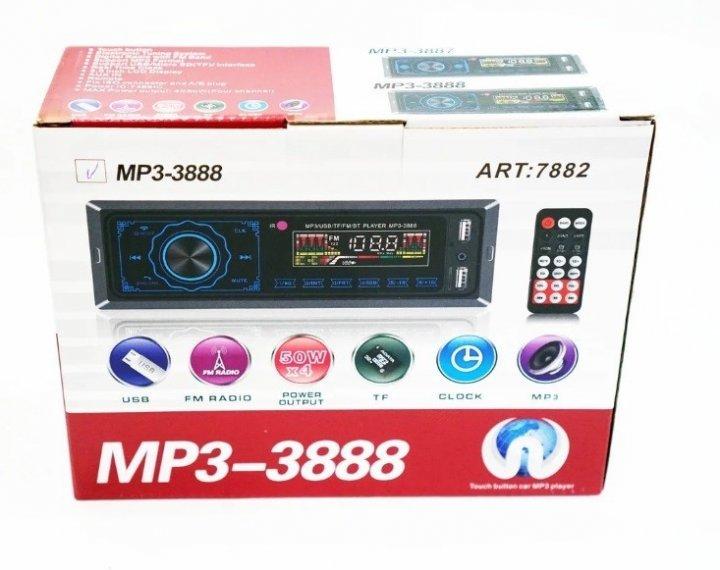 Автомагнітола MP3 3888 ISO 1DIN сенсорний дисплей, Автомобільна магнітола
