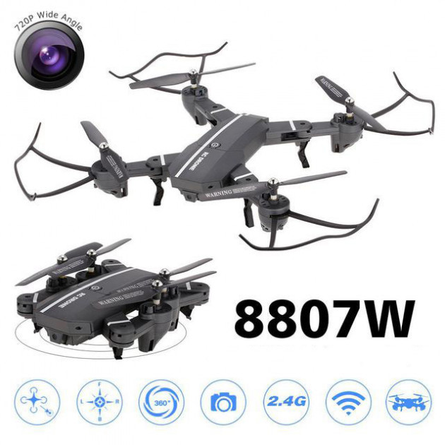 Квадрокоптер RC Drone CTW 8807W c WiFi камерою / Дрон складаний корпус, фото 1