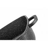 Кастрюля-казен Edenberg EB-8112 з мармуровим покриттям і скляною кришкою 3.7 л, фото 3