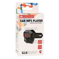 Автомобільний FM-трансмітер G18 (2USB, 2.1 A, MP3 Player), чорний