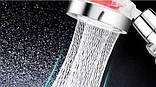 Турбо лейка обертання TURBOCHARGED SHOWER HEAD Водозберігаюча насадка для душа з вентилятором, фото 10