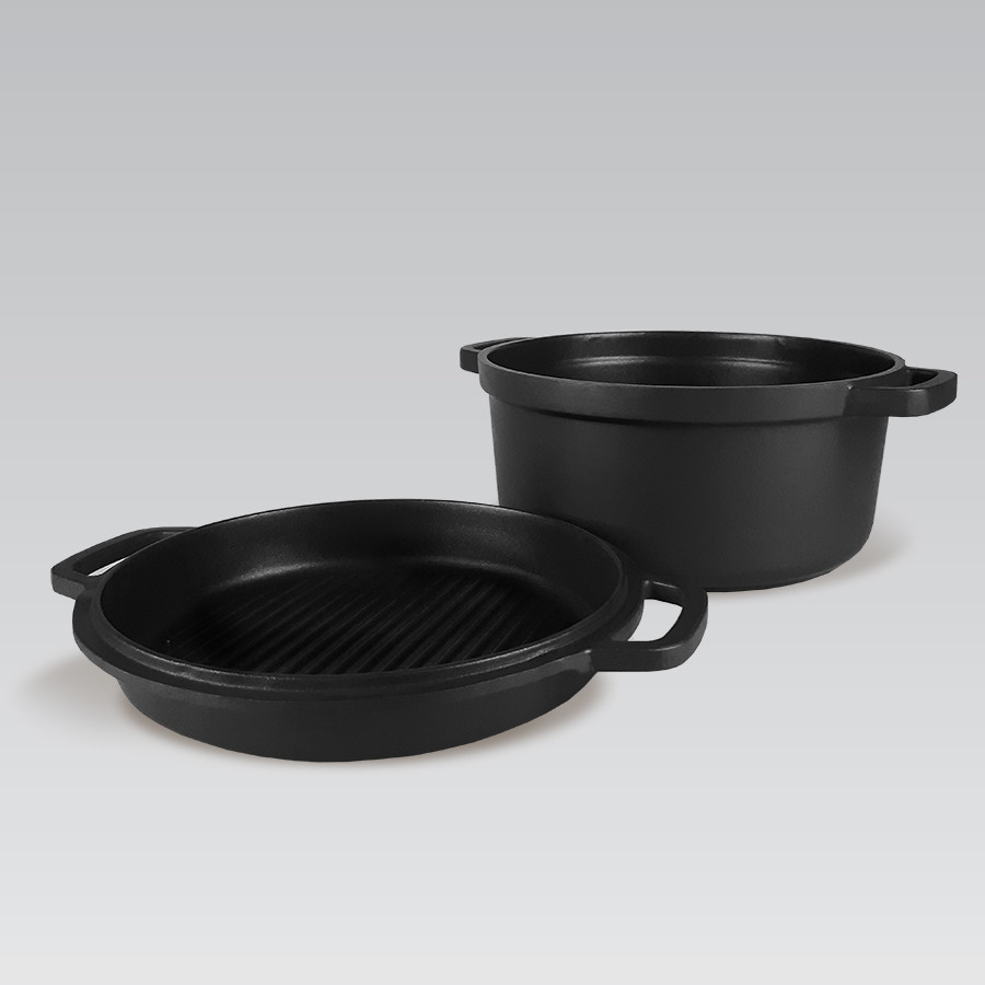 Каструля+сковорода гриль овальні MR-4126, фото 1